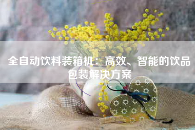 全自动饮料装箱机：高效、智能的饮品包装解决方案