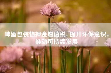 啤酒包装物押金增值税- 提升环保意识，推动可持续发展