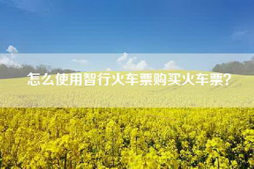 怎么使用智行火车票购买火车票？