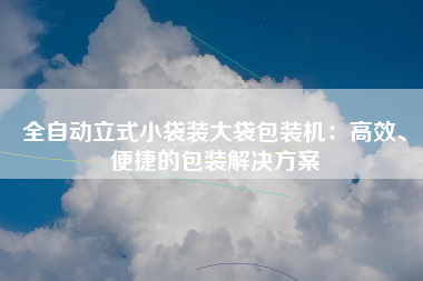 全自动立式小袋装大袋包装机：高效、便捷的包装解决方案