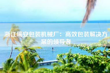 浙江瑞安包装机械厂：高效包装解决方案的领导者