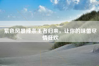 紫色风暴辣条王者归来，让你的味蕾尽情狂欢