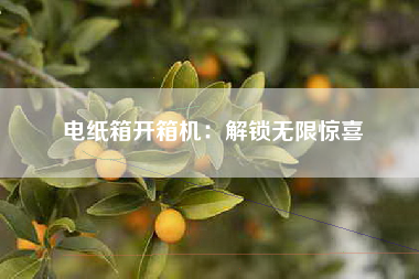 电纸箱开箱机：解锁无限惊喜