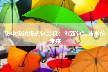 袋中袋给袋式包装机：创新包装技术的未来