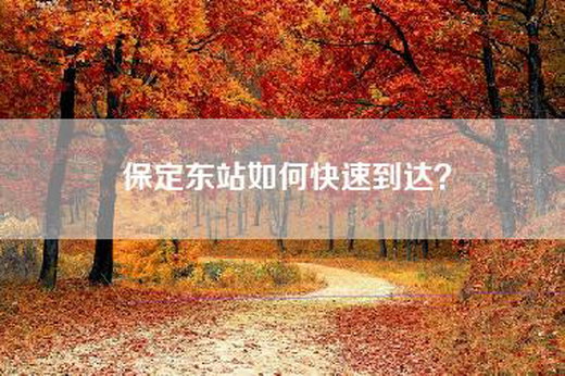 保定东站如何快速到达？