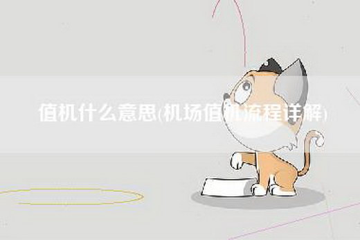 值机什么意思(机场值机流程详解)