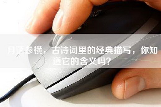 月落参横，古诗词里的经典描写，你知道它的含义吗？
