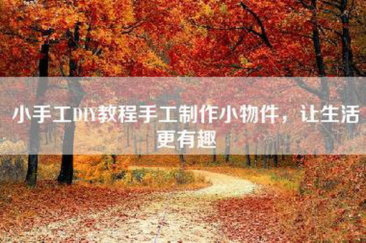 小手工DIY教程手工制作小物件，让生活更有趣