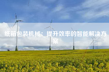 纸箱包装机械：提升效率的智能解决方案