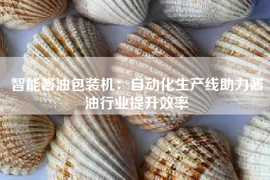 智能酱油包装机：自动化生产线助力酱油行业提升效率