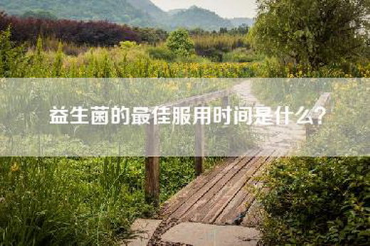 益生菌的最佳服用时间是什么？