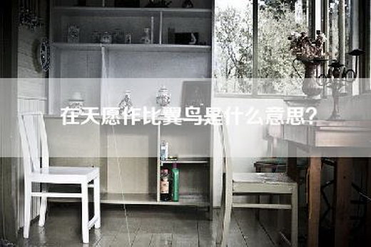 在天愿作比翼鸟是什么意思？