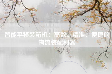 智能平移装箱机：高效、精准、便捷的物流装配利器