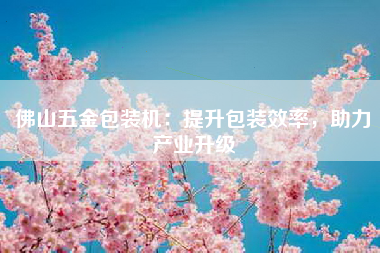 佛山五金包装机：提升包装效率，助力产业升级