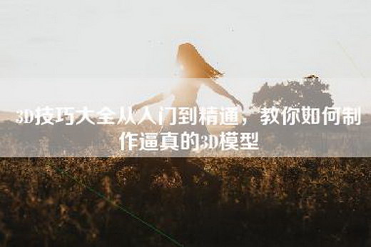 3D技巧大全从入门到精通，教你如何制作逼真的3D模型