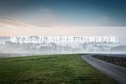 硬了怎么办(男性健康问题解决方案)