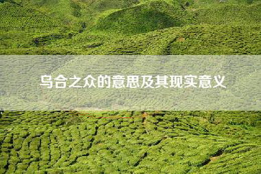 乌合之众的意思及其现实意义