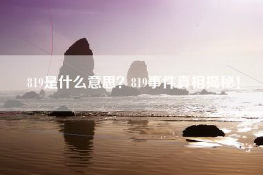 819是什么意思？819事件真相揭秘！
