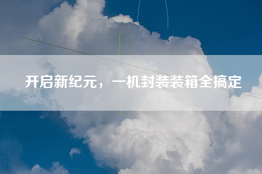 开启新纪元，一机封装装箱全搞定