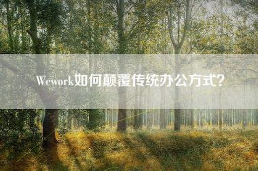 Wework如何颠覆传统办公方式？