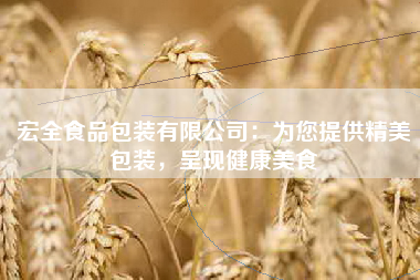 宏全食品包装有限公司：为您提供精美包装，呈现健康美食