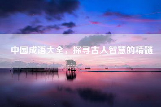 中国成语大全，探寻古人智慧的精髓