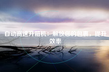 自动高速开箱机：解放您的包裹，提升效率