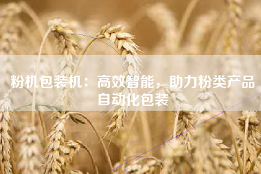 粉机包装机：高效智能，助力粉类产品自动化包装