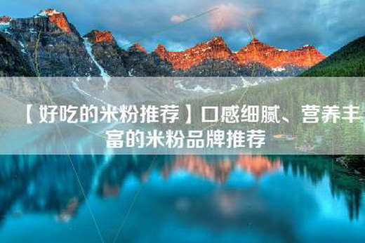 【好吃的米粉推荐】口感细腻、营养丰富的米粉品牌推荐