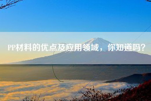 PP材料的优点及应用领域，你知道吗？