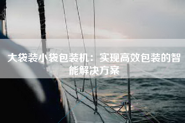大袋装小袋包装机：实现高效包装的智能解决方案