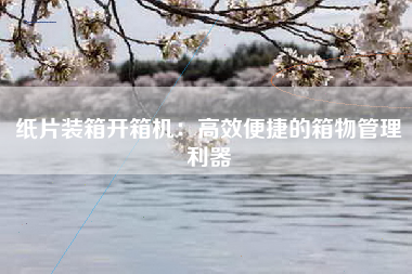 纸片装箱开箱机：高效便捷的箱物管理利器