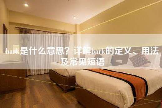 bark是什么意思？详解bark的定义、用法及常见短语