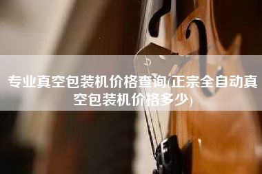 专业真空包装机价格查询(正宗全自动真空包装机价格多少)