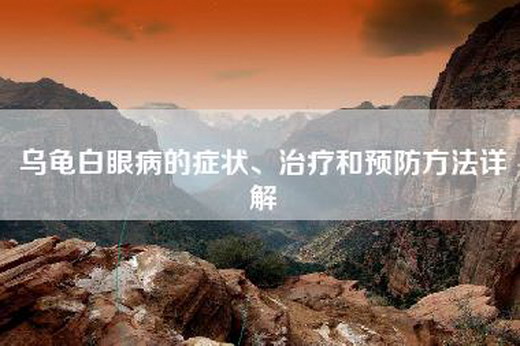 乌龟白眼病的症状、治疗和预防方法详解