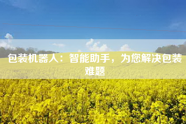 包装机器人：智能助手，为您解决包装难题
