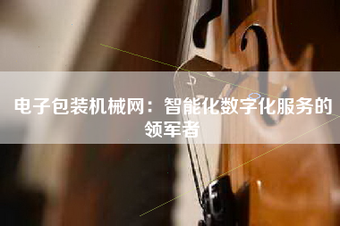 电子包装机械网：智能化数字化服务的领军者