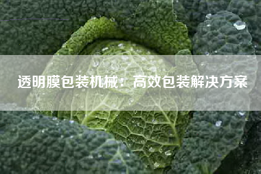 透明膜包装机械：高效包装解决方案