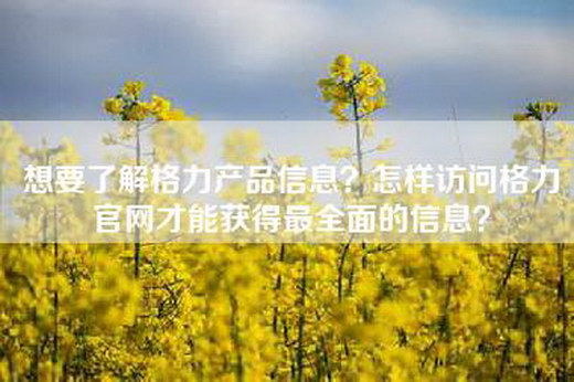 想要了解格力产品信息？怎样访问格力官网才能获得最全面的信息？