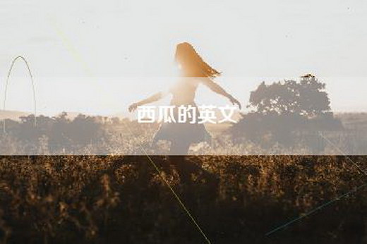 西瓜的英文