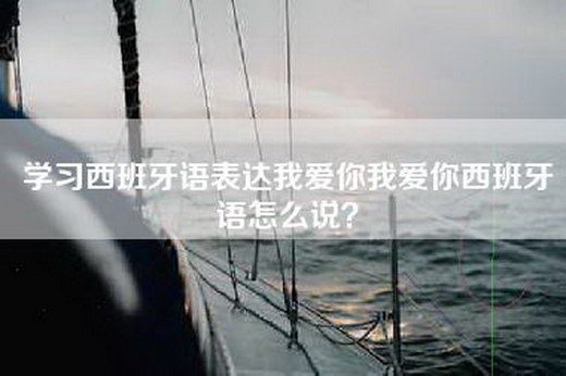学习西班牙语表达我爱你我爱你西班牙语怎么说？