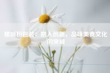 螺蛳粉包装：融入创新，品味美食文化的突破