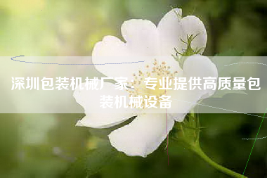 深圳包装机械厂家：专业提供高质量包装机械设备