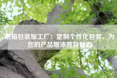 纸箱包装加工厂：定制个性化包装，为您的产品增添独特魅力